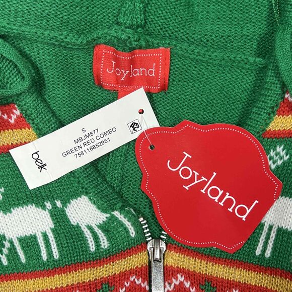 Christmas ROMPER Sweater Women Small Red Green Reindeer Snowflake Party NWT - Picture 9 of 16